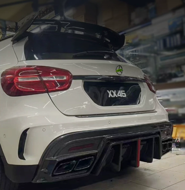 MMO For 2014-2016 Mercedes-Benz GLA45 AMG Rear Diffuser with talipipes Custom Carbon Fibre